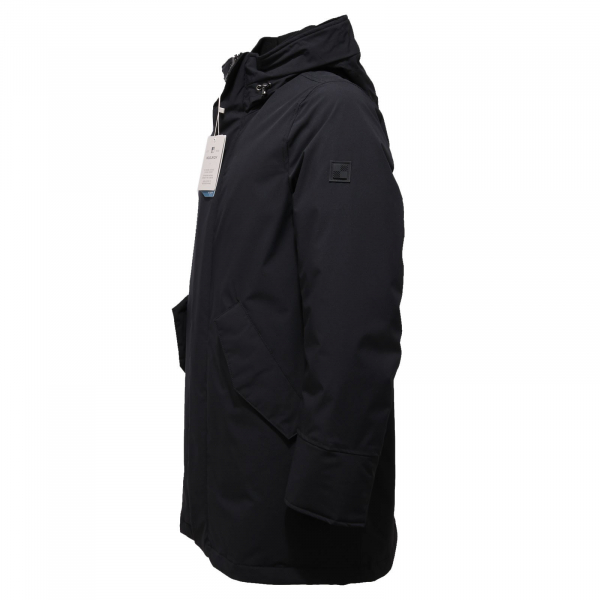 0274AC guibbotto uomo WOOLRICH STRETCH MOUNTAIN PARKA BLACK jacket men