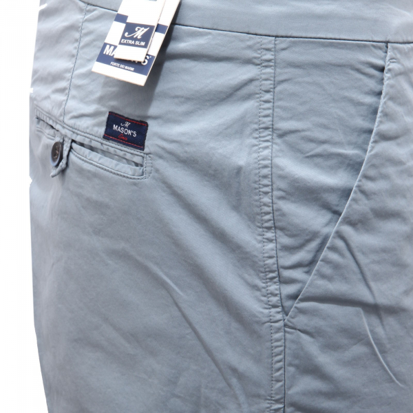 0280AF pantalone uomo MASON'S light blue cotton trouser man
