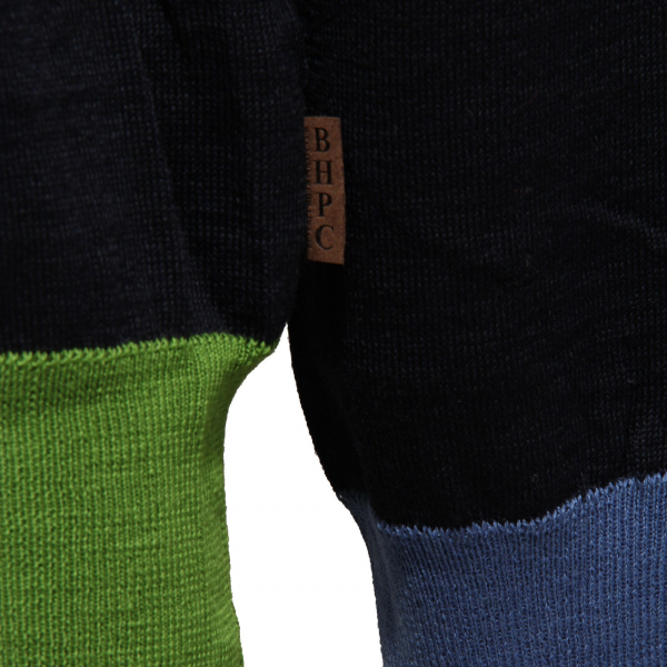 0298AA maglione uomo BEVERLY HILLS POLO CLUB blue mix wool sweater man