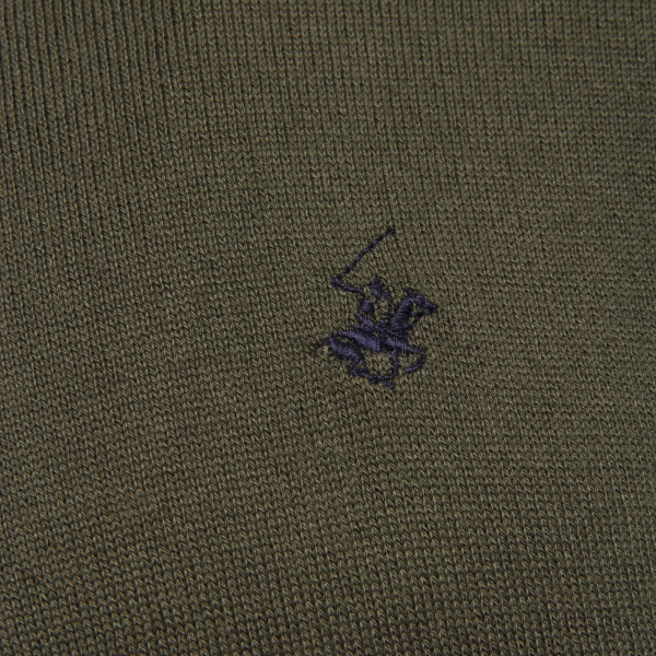 0313AA lupetto uomo BEVERLY HILLS POLO CLUB cotton GREEN sweater man