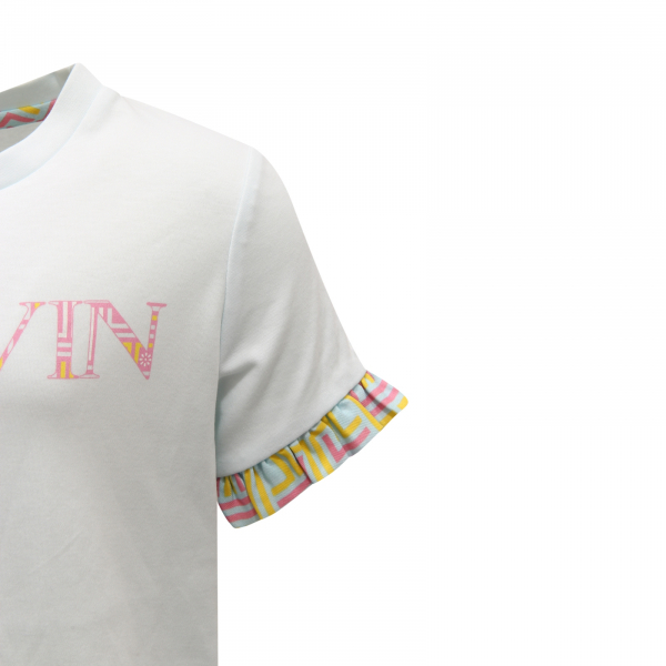 0315AR maglia bimba LANVIN PARIS girl kids t-shirt pale blue