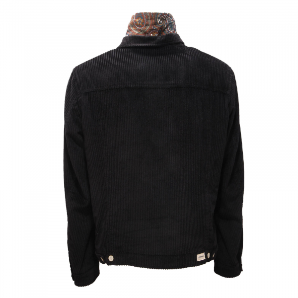 0327AM giubbotto uomo OFFICINA36 man velvet jacket black