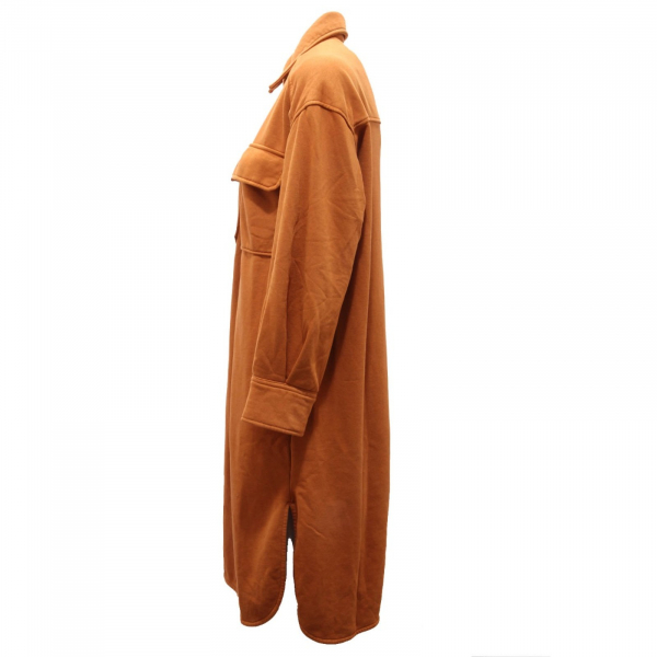 0351AI vestito in felpa donna SUN 68 women dress cotton light brown