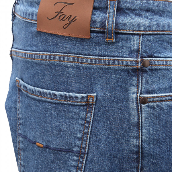 0356AF jeans pantalone uomo FAY blue denim trouser men