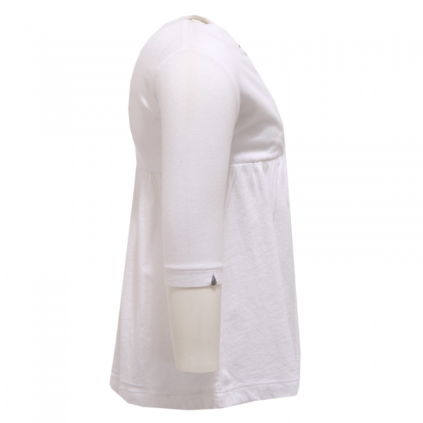 0374W vestito bimba SUN 68 white cotton dress kid girl