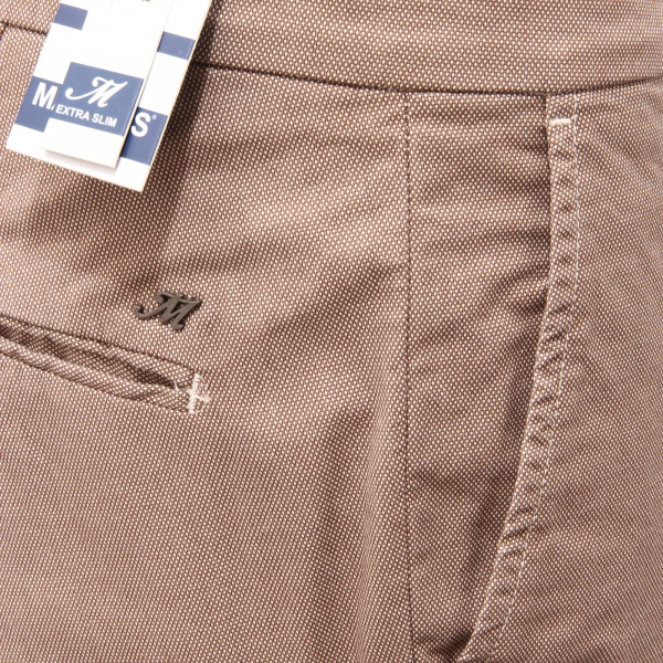 0386AF pantalone uomo MASON'S light brown bird's eye cotton trouser man