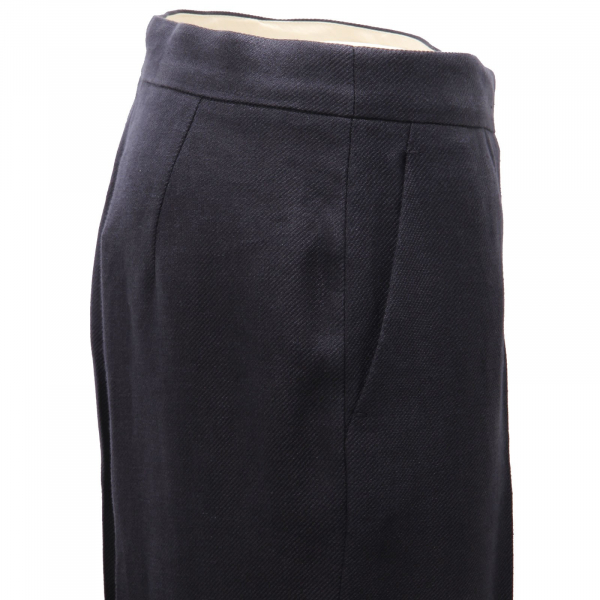 0412AE pantalone donna MAXMARA STUDIO blue linen trouser woman