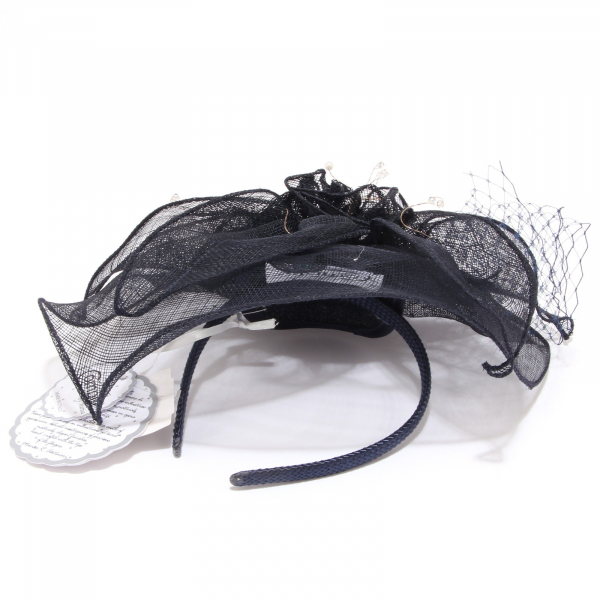 0412Q cappello cerimonia COMPLIT blu accessori donna hat women