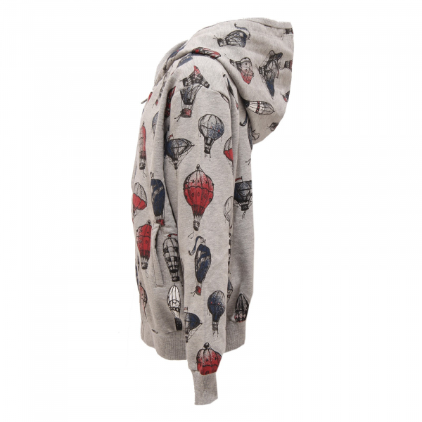 0426S felpa bimbo MONNALISA HITCH-HIKER MONGOLFIERE grigio sweatshirt kid