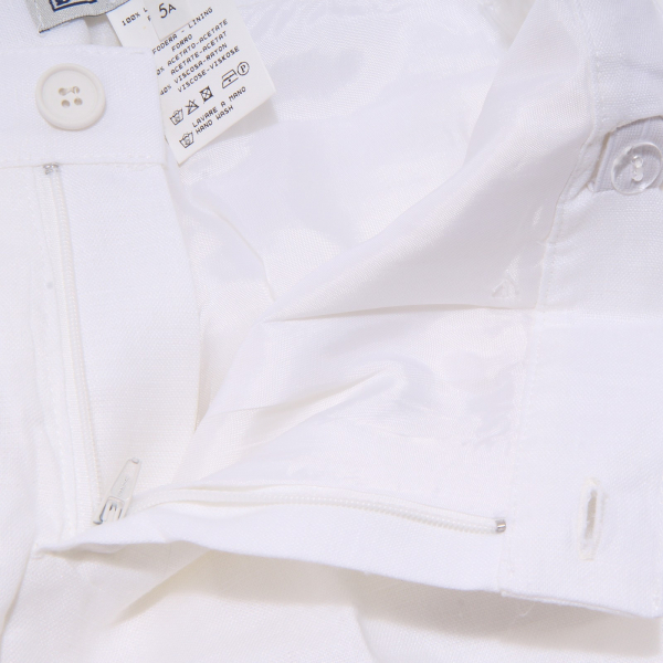 0434T bermuda bimbo BABY GRAZIELLA BG BOYS & GIRLS bianco lino short kid