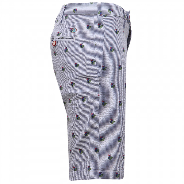 0499AB bermuda uomo AT.P.CO blue/white stripes printed short pant