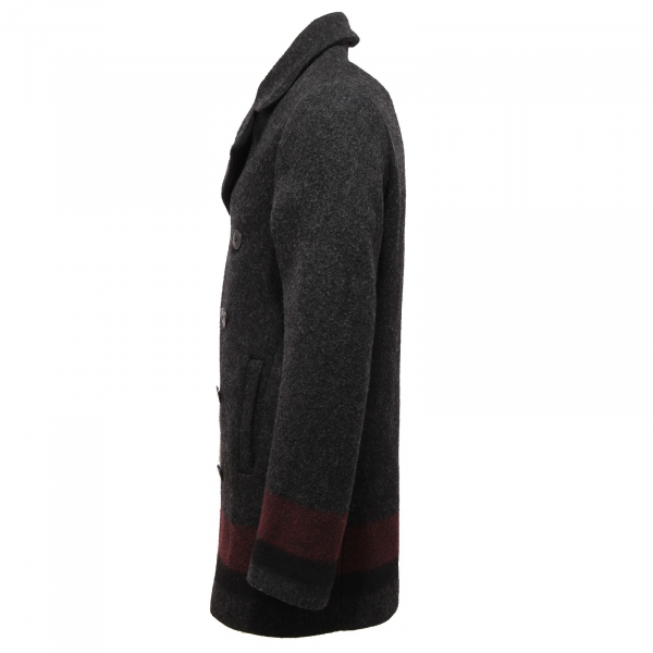 0506V cappotto uomo AGLINI ANDY black/bordeaux jacket coat men