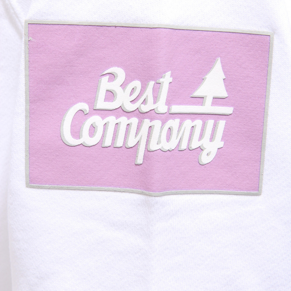 0511AB felpa donna BEST COMPANY white cotton crew neck sweatshirt