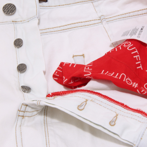 0525Q bermuda uomo OUTFIT bianco/rosso pantalone corto short men