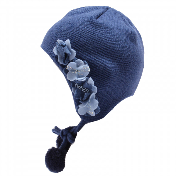 0526Y cuffia bimba girl NANAN wool/cashmere blue hat