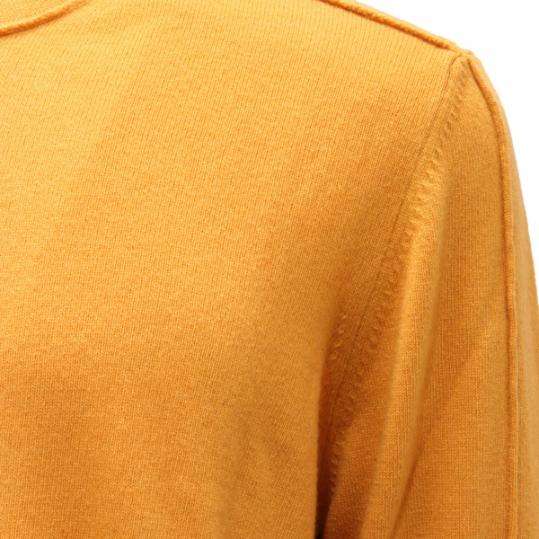 0559AG maglione uomo WOOL & CO yellow wool blend sweater man