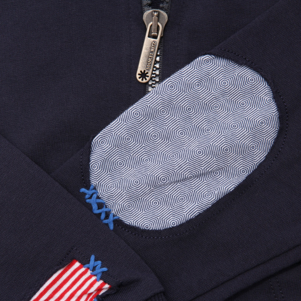 0593AD felpa bimbo BOY MANUEL RITZ blue cotton hoodie sweatshirt kids