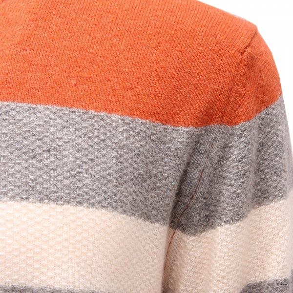 0596AG maglione uomo WOOL & CO orange melange wool blend sweater men