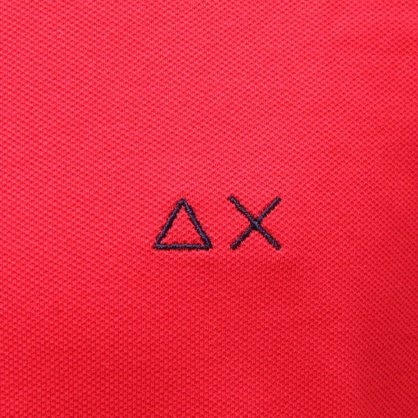 0621AH polo uomo SUN 68 red/bluette cotton polo men
