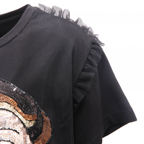 0628AN t-shirt bimba ELISABETTA FRANCHI girl kids black