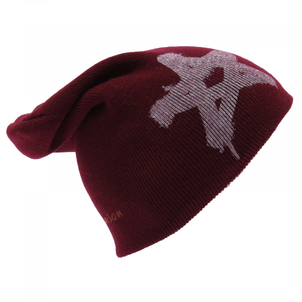 0649Y cuffia donna LIAISON berretto bordeaux beanie hat woman