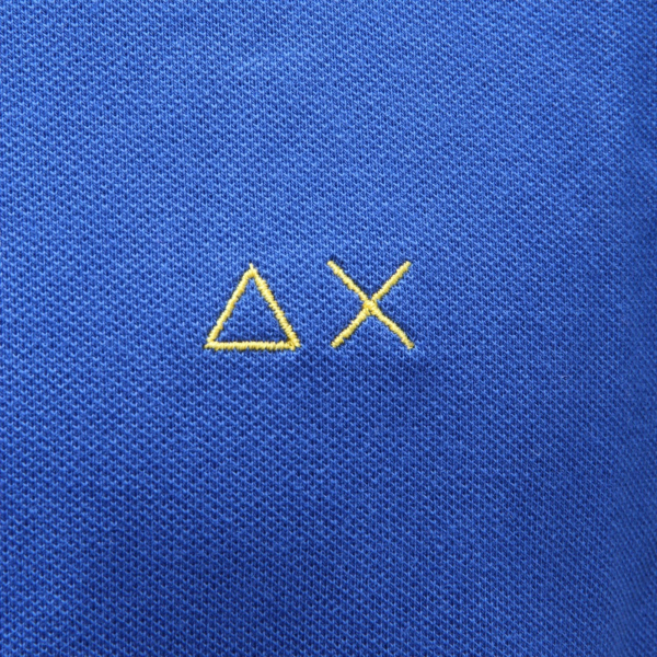 0675AH polo uomo SUN 68 bluette cotton polo man