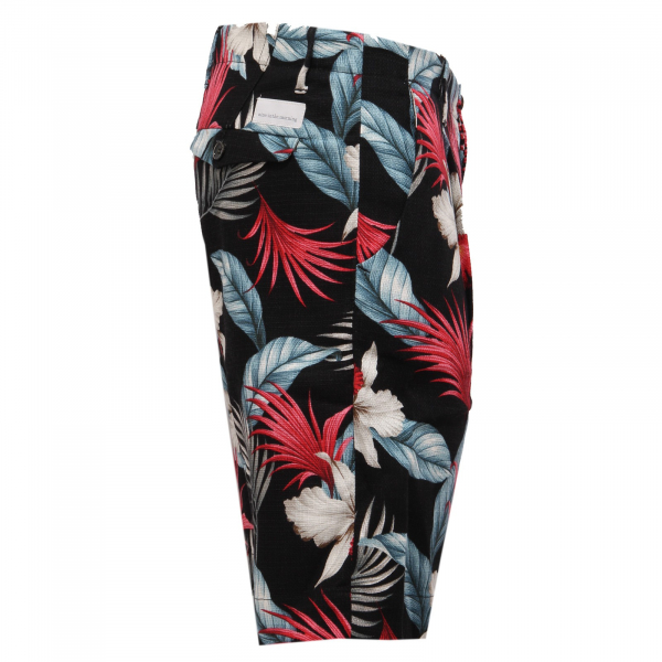 0685AB bermuda uomo NINE:INTHE:MORNING black cotton/linen shorts man