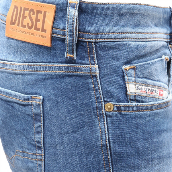 0689AI jeans uomo DIESEL SLEENKER men denim blue trouser skinny