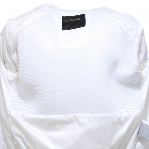 0689N giubbotto GEOSPIRIT giacca anti vento uomo jacket men bianco