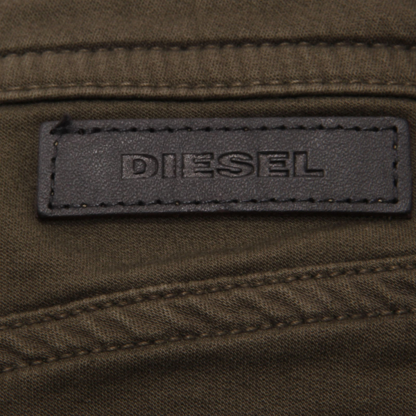 0691AD pantalone bimbo boy DIESEL dark green cotton trouser