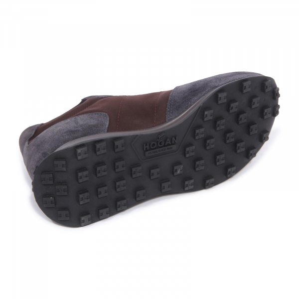 0702AU sneaker uomo HOGAN H601 man shoes brown/blue