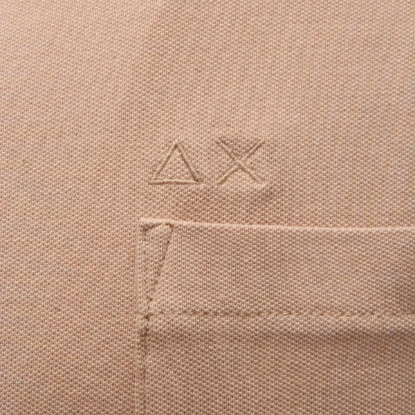 0704AH polo uomo SUN 68 beige cotton polo shirt man