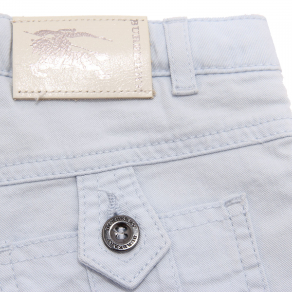 0706AD pantaloni bimba GIRL BURBERRY light blue denim jeans kids