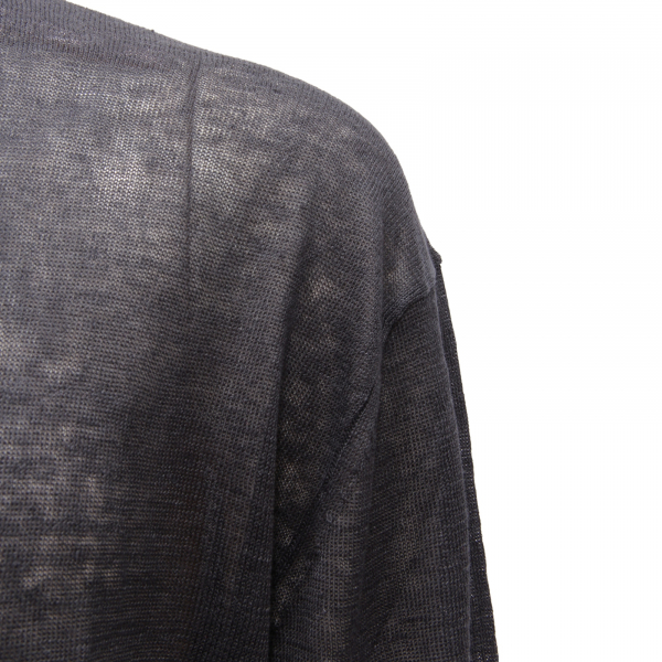 0706AS polo uomo BALLANTYNE man linen polo-shirt black