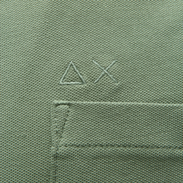 0715AH polo uomo SUN 68 green cotton polo shirt man