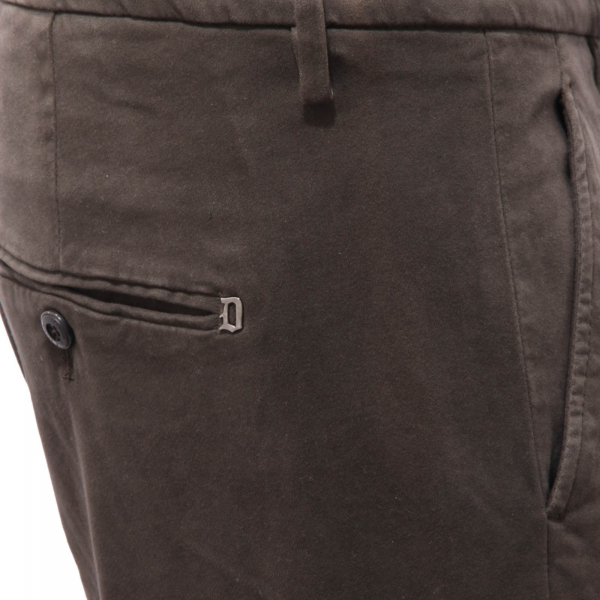 0753AI pantalone uomo DONDUP man cotton trouser brown