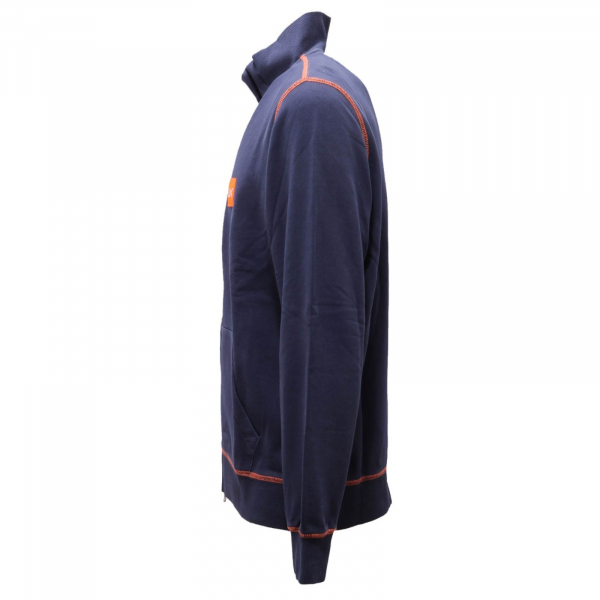 0758AH felpa uomo SUN68 blue cotton full zip sweatshirt man