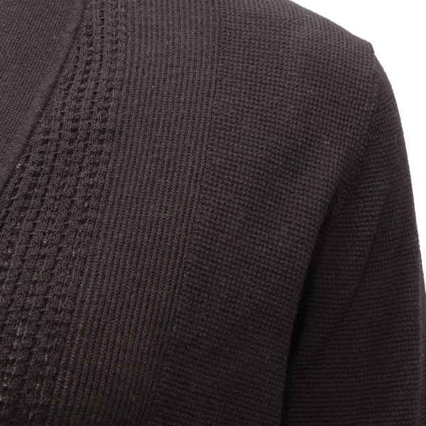 0768AS cardigan uomo PAOLO PECORA man cotton sweater black