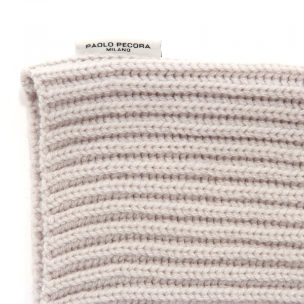 0787AL scaldacollo uomo PAOLO PECORA man wool snood scarf light grey