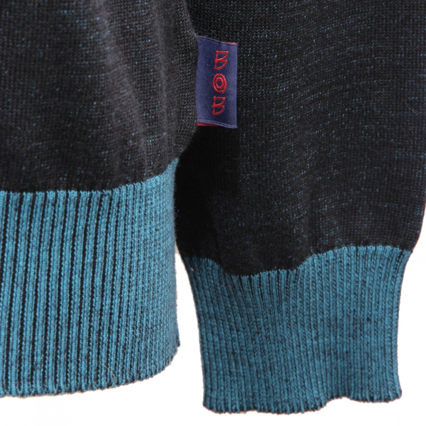 0794AI maglione uomo BOB man HARD sweater black/blue melange