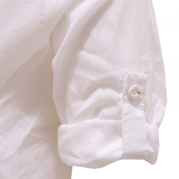 0796T  camicia bimba ARMANI JUNIOR cotone bianco manica lunga shirt kid