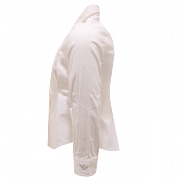 0809T camicia bimba ARMANI JUNIOR bianco manica lunga shirt kid