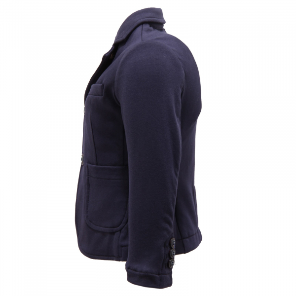 0827T giacca bimbo ASTON MARTIN jersey stretch blu jacket kid