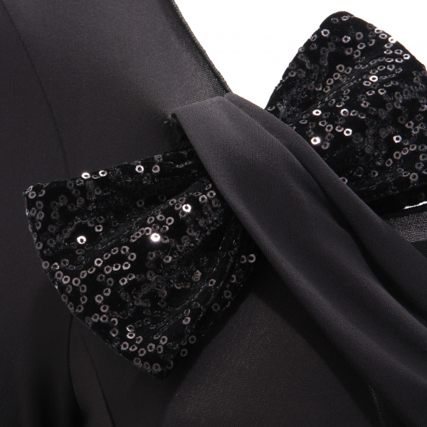 0838AF abito donna ARMANI COLLEZIONI black dress with bow woman