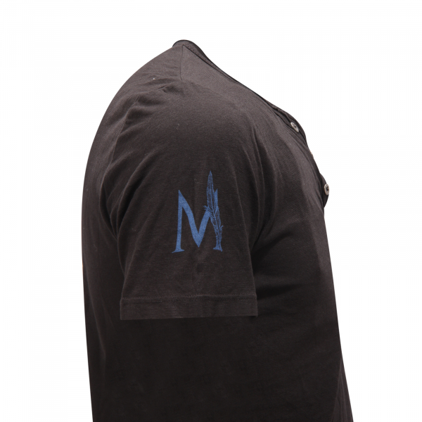 0880AV MAGLIA UOMO MESSAGERIE SLIM FIT MAN T-SHIRT BLACK