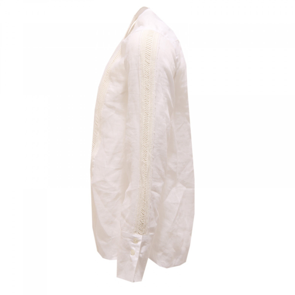 0895T camicia bimba DONDUP ramiè bianco manica lunga shirt kid