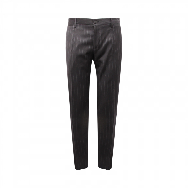 0900AU abito uomo DOLCE&GABBANA man pinstripes wool suit grey