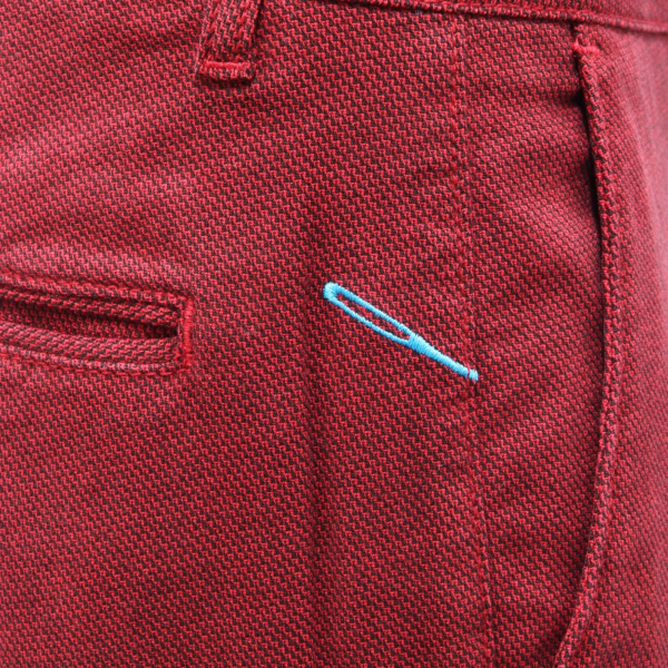 0933AI pantalone uomo CRUNA men cotton trouser red/black