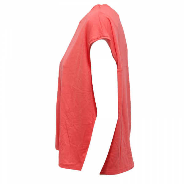 0960AB maglia donna WOOLRICH oversize red coral cotton t-shirt woman
