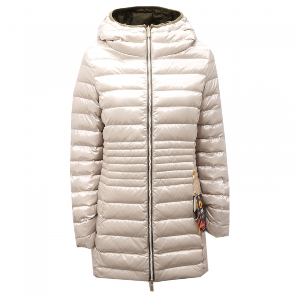 0965AF giubbotto donna CIESSE PIUMINI KALIE beige double face down jacket woman